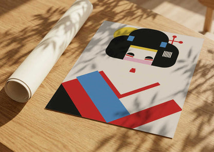 Colorful Geometric Woman