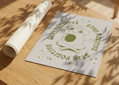 Stay Positive Yoga Frog