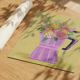 Espresso Maker with Flowers