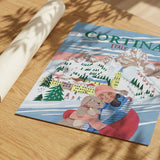 Travel Poster Woman in Cortina, Italy