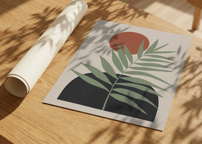 Terracotta Sun Palm Leaf
