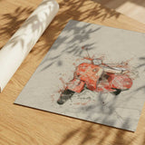 Vintage Red Vespa Art
