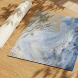 Swirling Blue and Gold Patterns Resembles a Cosmic Landscape