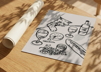 Curious Kitten Table