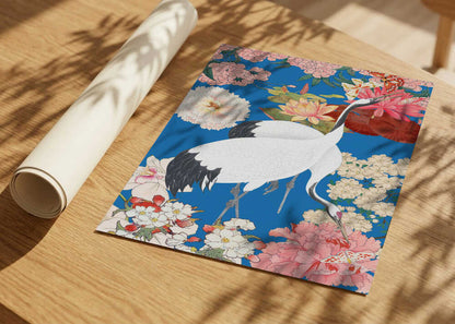 Japanese Cranes Floral Art