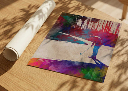 Colorful Golf Swing
