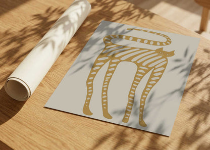 Whimsical Striped Cat