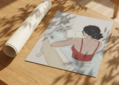 Serene Bath and Book