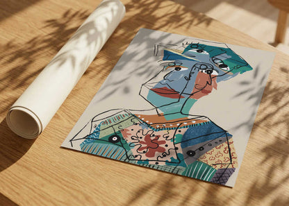 Abstract Cubist Portrait