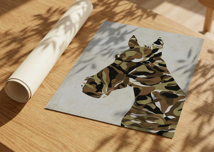 Camouflage Horse Head
